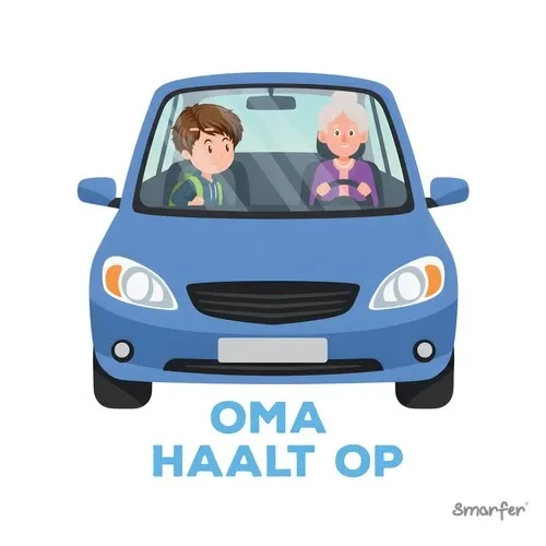 Pictogram - Oma haalt op