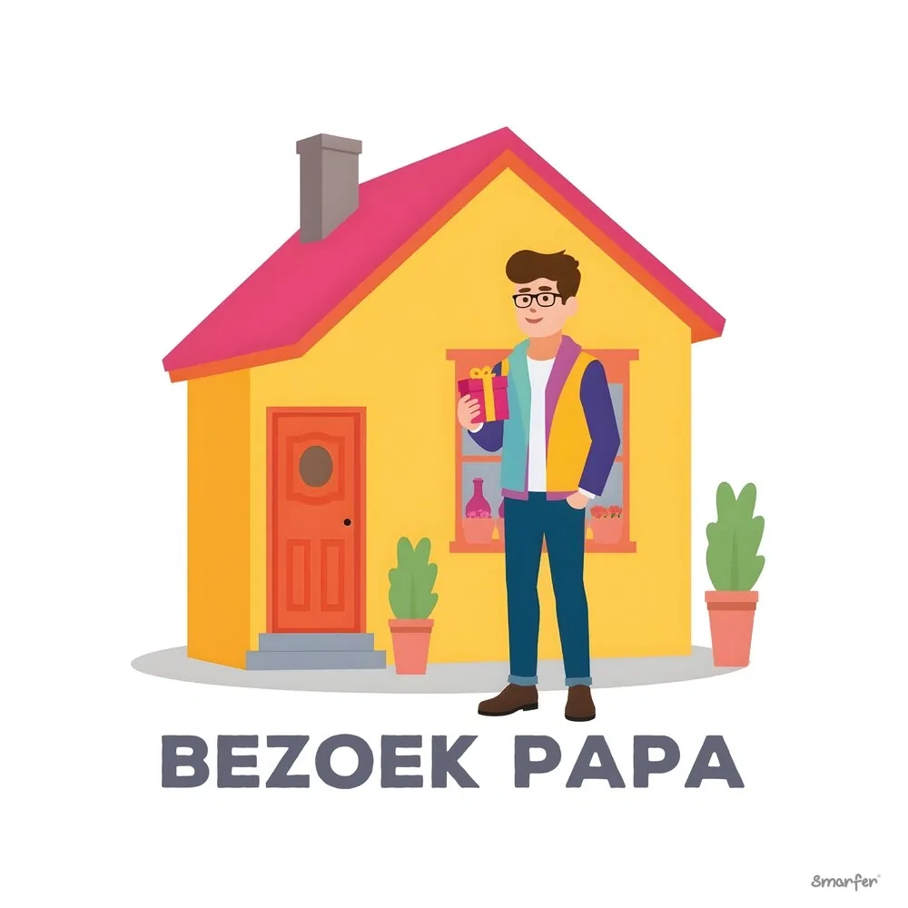 Pictogram - Bezoek papa