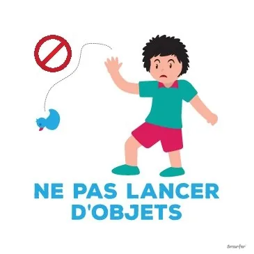Pictogramme - Ne pas lancer d'objets