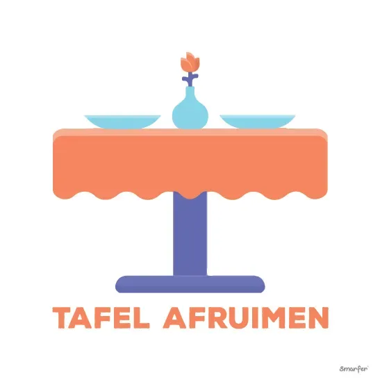 Pictogram - Tafel afruimen