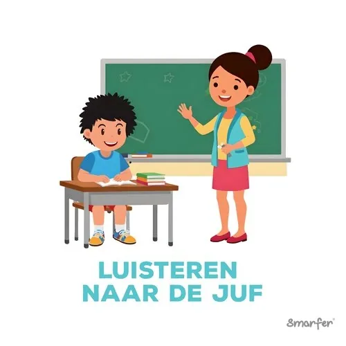 Pictogram - Luisteren naar de juf