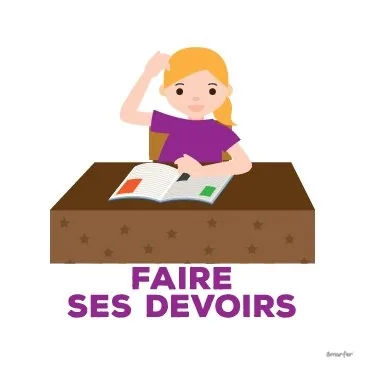 Pictogramme - Faire ses devoirs