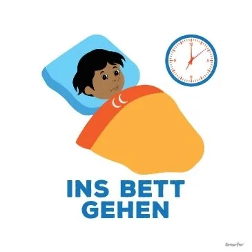Piktogramm - Ins bett gehen