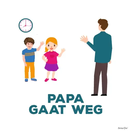 Pictogram - Papa gaat weg