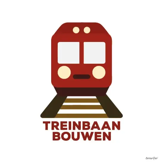 Pictogram - Treinbaan bouwen