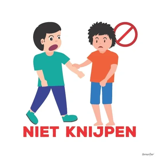 Pictogram - Niet knijpen