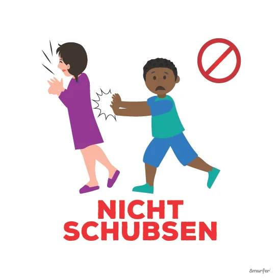 Piktogramm - Nicht Schubsen