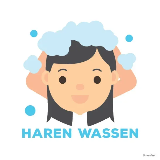 Pictogram - Haren wassen