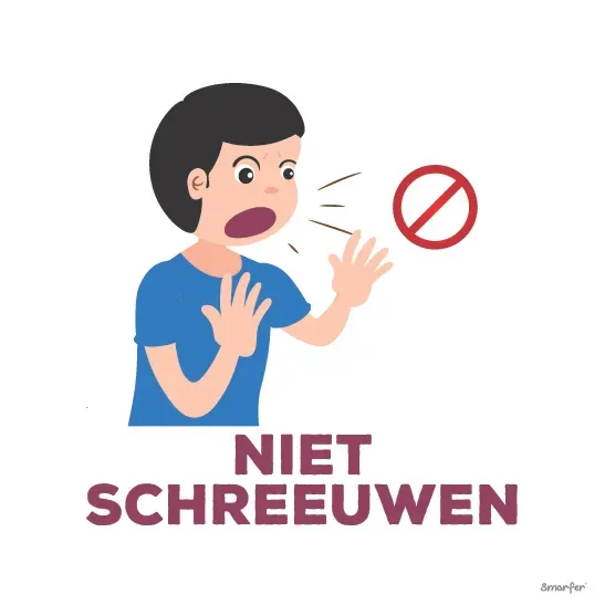 Pictogram - Niet schreeuwen