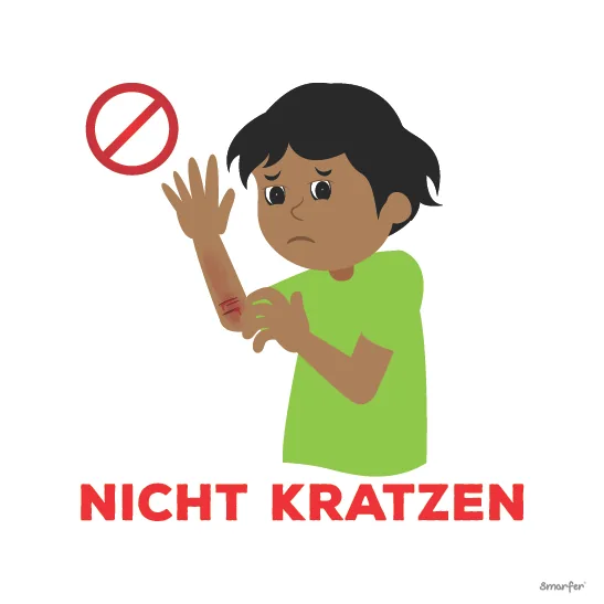 Piktogramm - Nicht kratzen