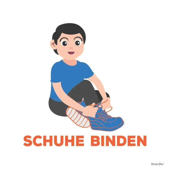 Piktogramm - Schuhe binden