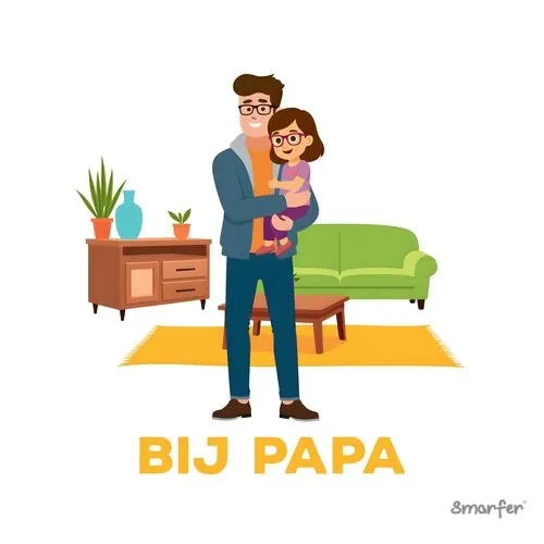 Pictogram - Bij papa