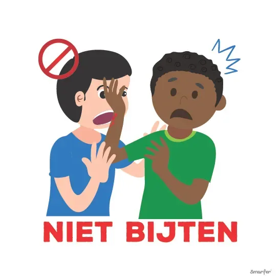 Pictogram - Niet bijten