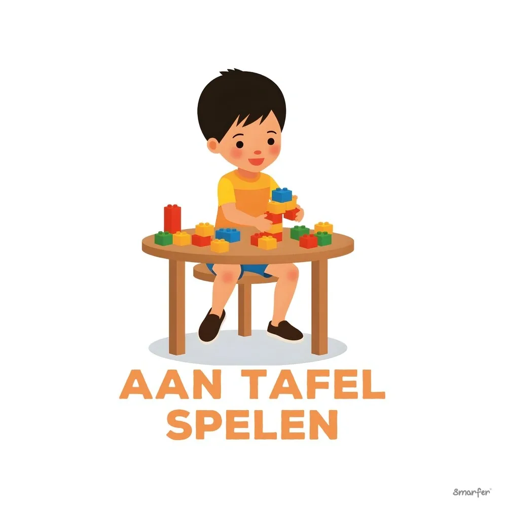 Pictogram - Aan tafel spelen