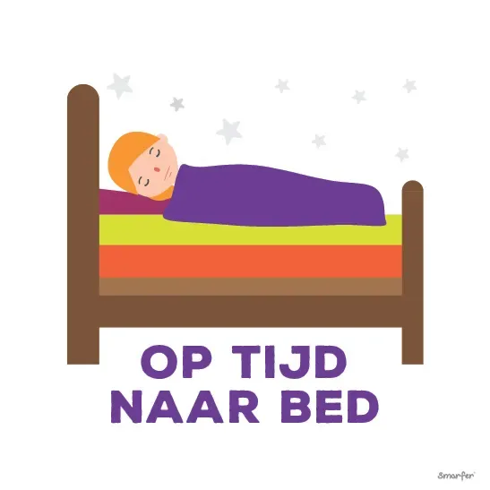 Pictogram - Op tijd naar bed