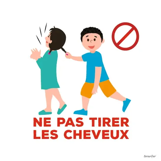 Pictogramme - Ne pas tirer les cheveux