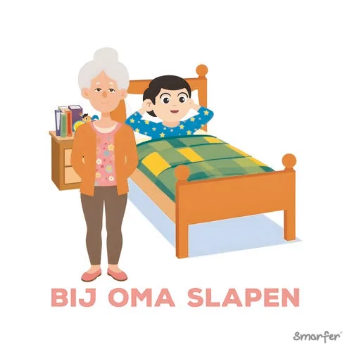 Pictogram - Bij Oma Slapen