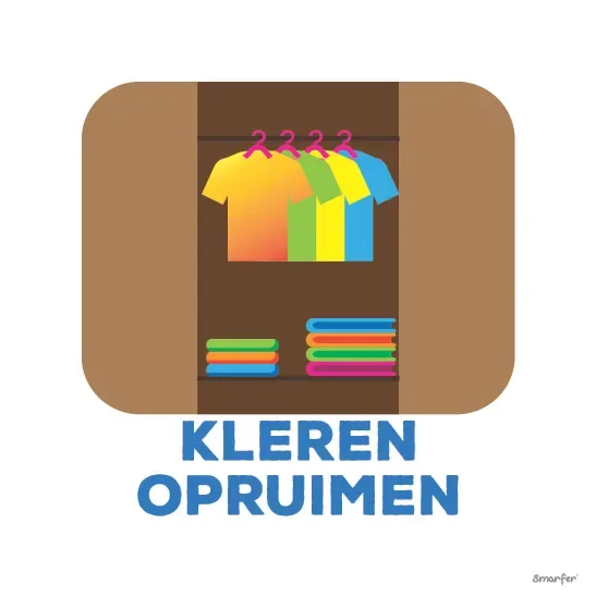 Pictogram - Kleren opruimen