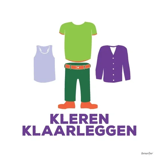 Pictogram - Kleren klaarleggen