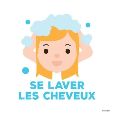 Pictogramme - Se laver les cheveux
