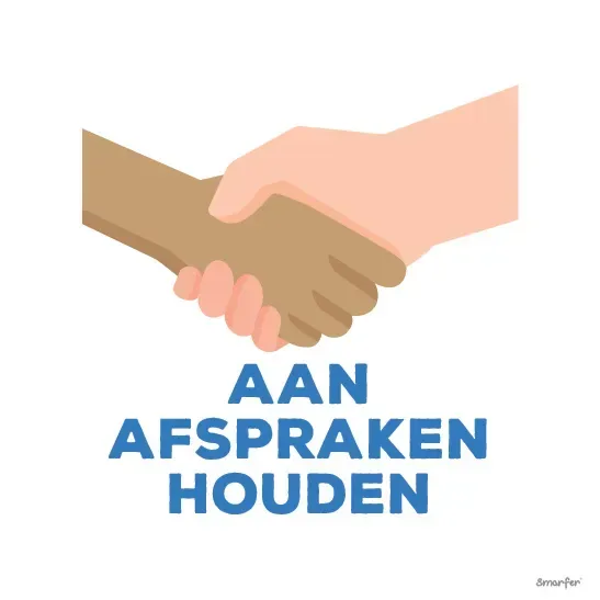 Pictogram - Aan afspraken houden