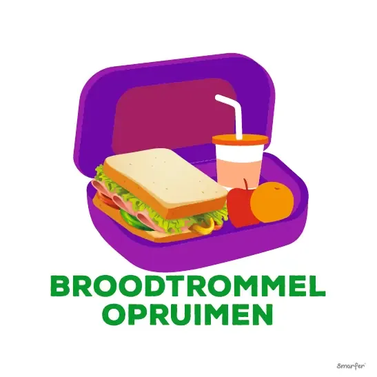 Pictogram - Broodtrommel opruimen