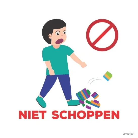 Pictogram - Niet schoppen