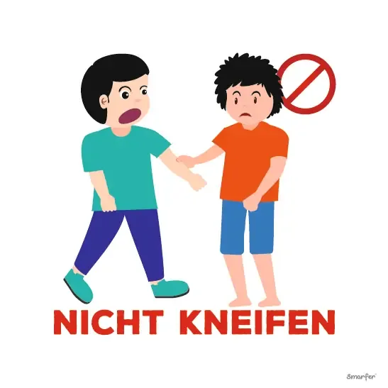 Piktogramm - Nicht kneifen