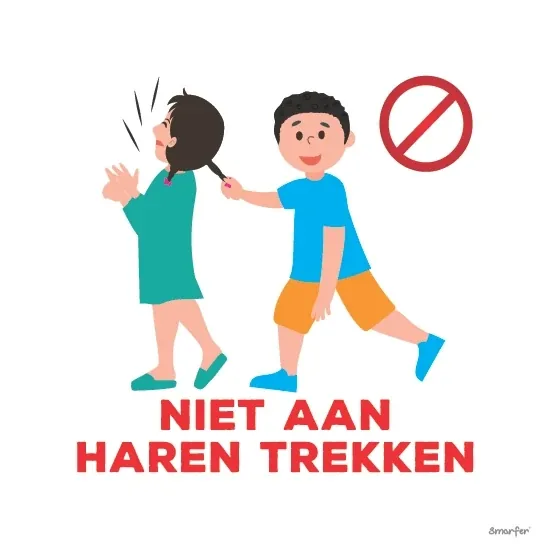 Pictogram - Niet aan haren trekken