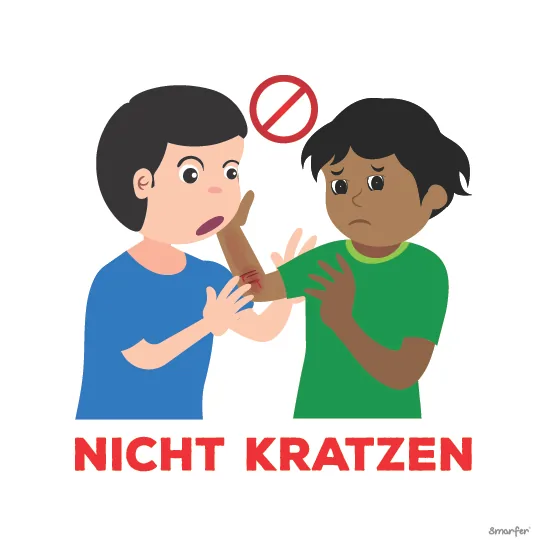 Piktogramm - Nicht Kratzen