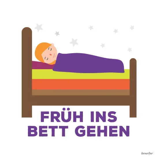 Piktogramm - Früh ins bett gehen