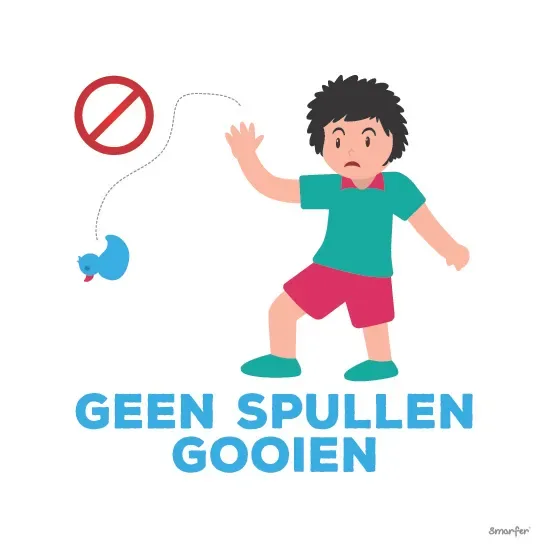 Pictogram - Geen spullen gooien