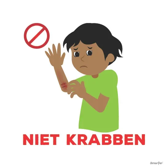 Pictogram - Niet krabben