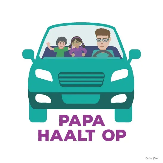 Pictogram - Papa haalt