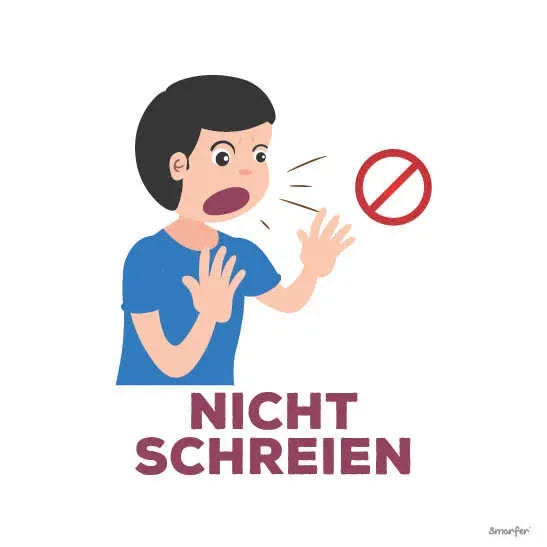 Piktogramm - Nicht schreien