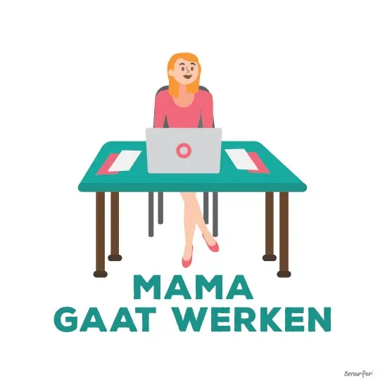 Pictogram - Mama gaat werken